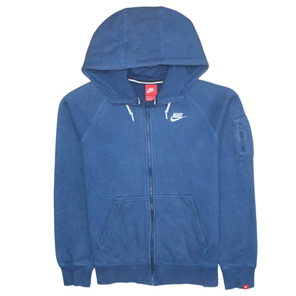 Mens UK Size M Nike Blue Full Zip Hoodie