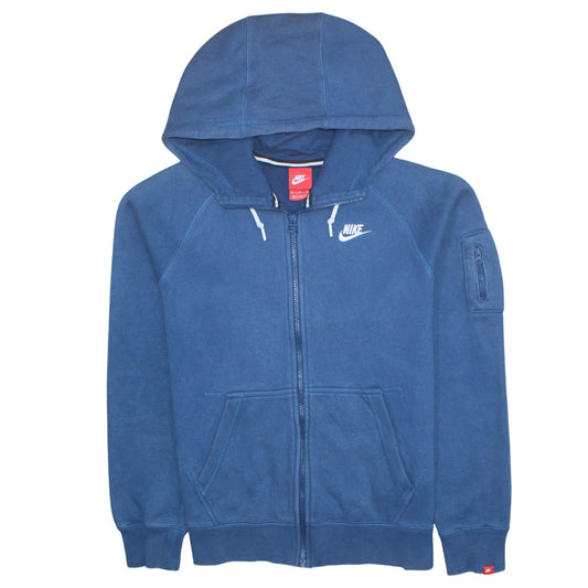 Mens UK Size M Nike Blue Full Zip Hoodie