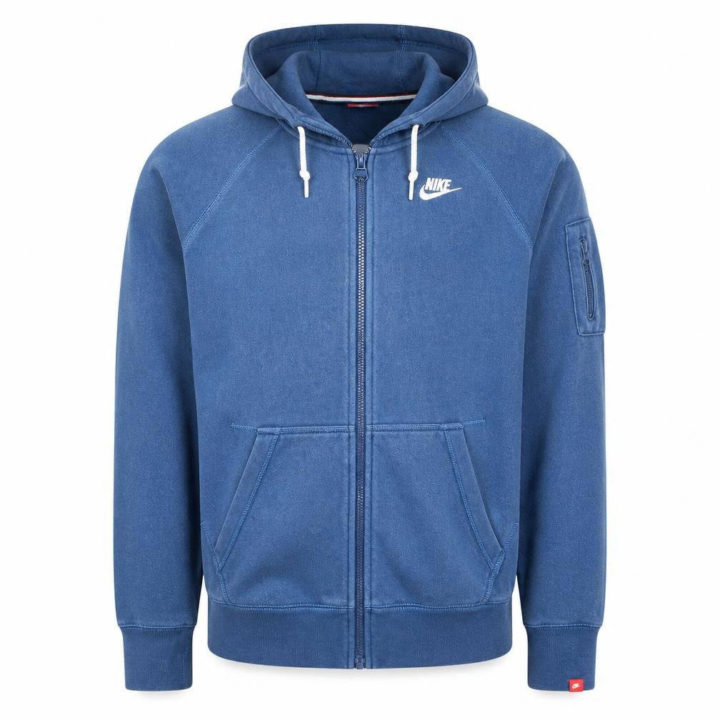 Mens UK Size M Nike Blue Full Zip Hoodie