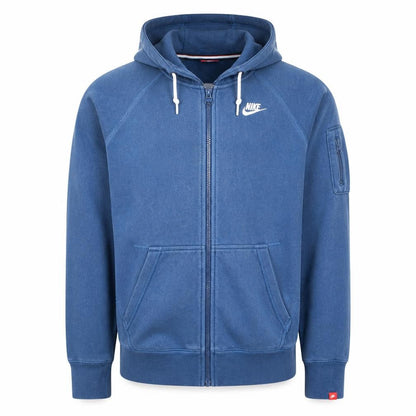 Mens UK Size M Nike Blue Full Zip Hoodie
