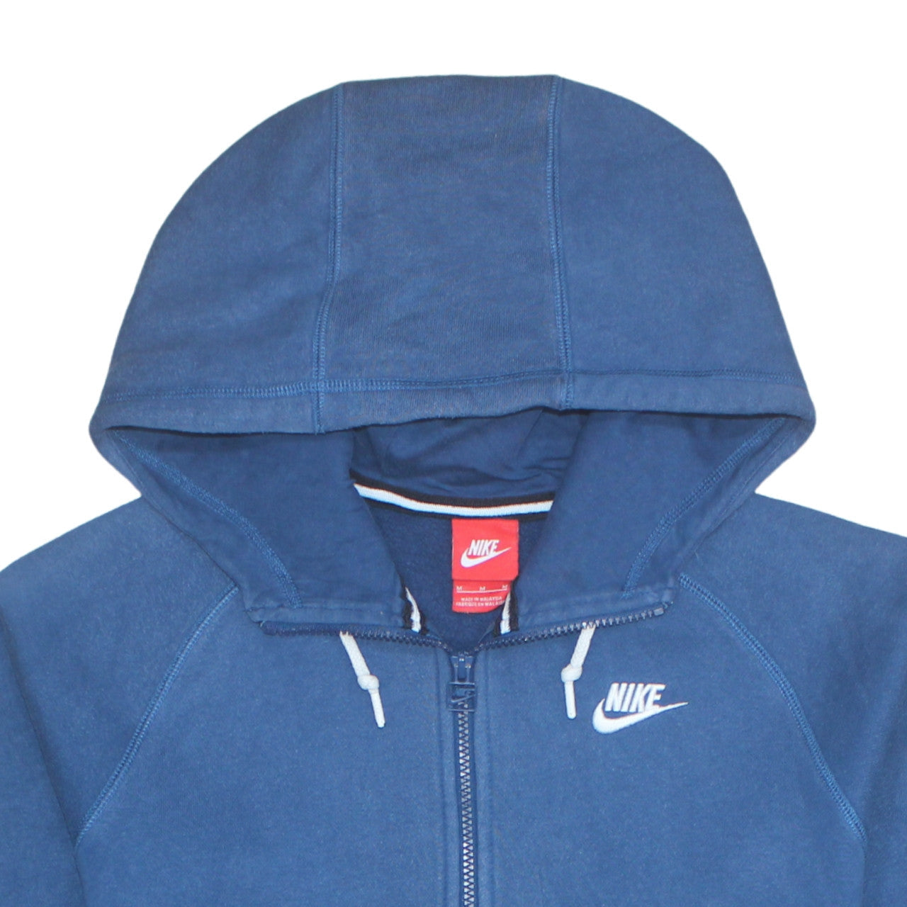 Mens UK Size M Nike Blue Full Zip Hoodie