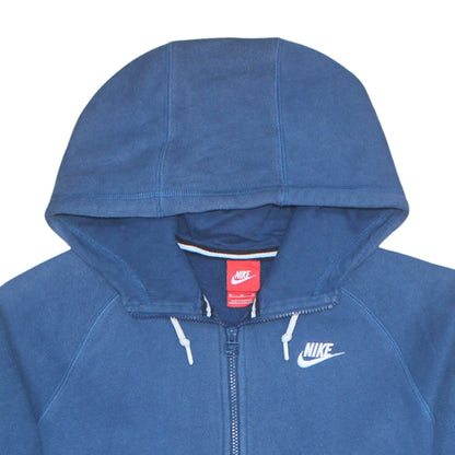 Mens UK Size M Nike Blue Full Zip Hoodie