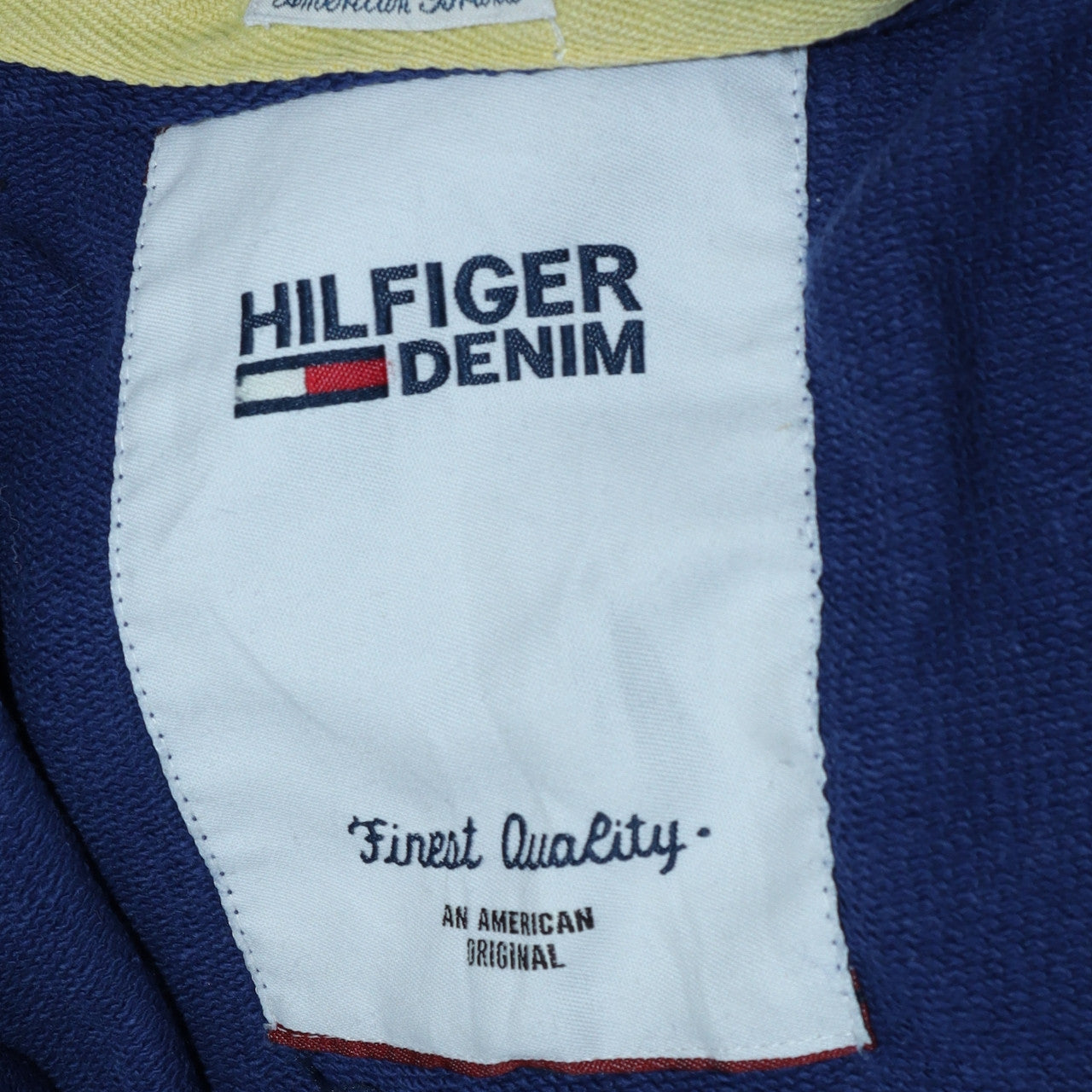 Mens UK Size M Hilfiger Denim Blue Full Zip Hoodie
