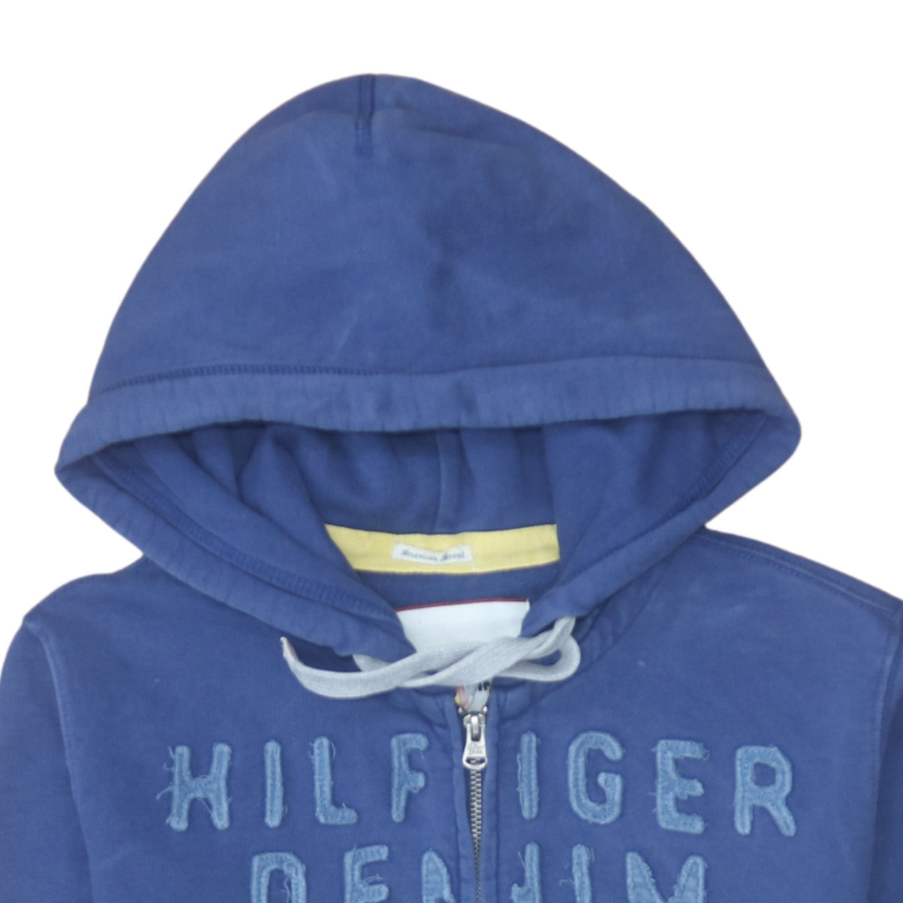 Mens UK Size M Hilfiger Denim Blue Full Zip Hoodie