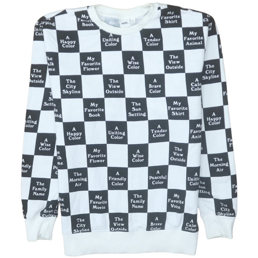 Mens UK Size S Vans BlackWhite Pullover Sweatshirt