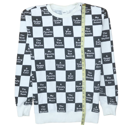 Mens UK Size S Vans BlackWhite Pullover Sweatshirt