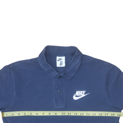 Nike Men's Blue Cotton Polo Shirt Size S Short Sleeve Sportswear
