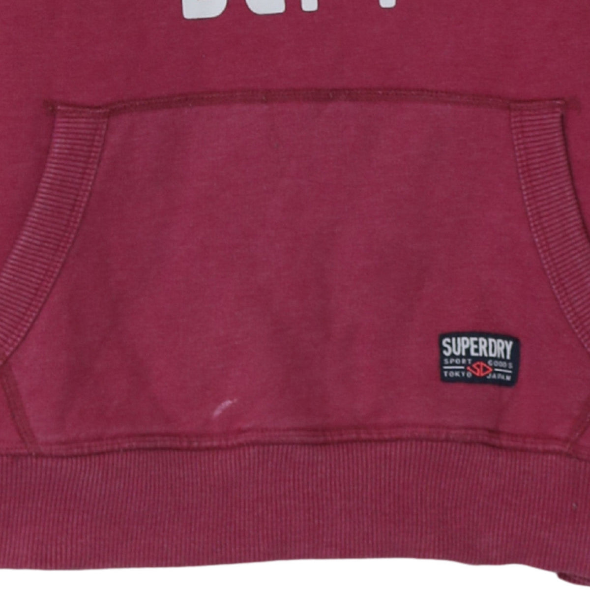 Womens UK Size S Superdry Red Pullover Hoodie