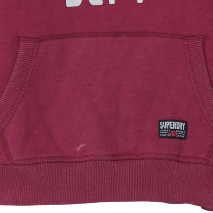 Womens UK Size S Superdry Red Pullover Hoodie