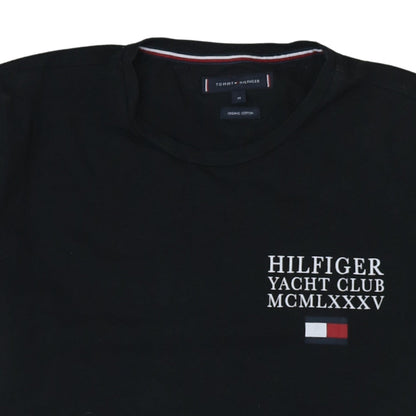 Tommy Hilfiger Men's Black Nautical Logo Cotton T-Shirt M
