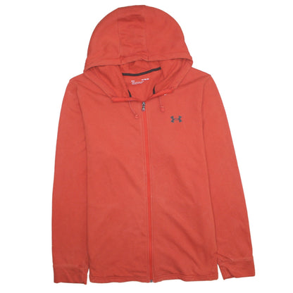 Mens UK Size XL Under Armour Red Full Zip Hoodie