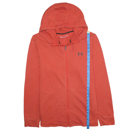 Mens UK Size XL Under Armour Red Full Zip Hoodie
