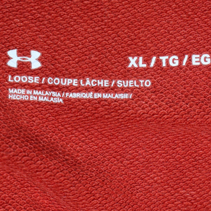 Mens UK Size XL Under Armour Red Full Zip Hoodie