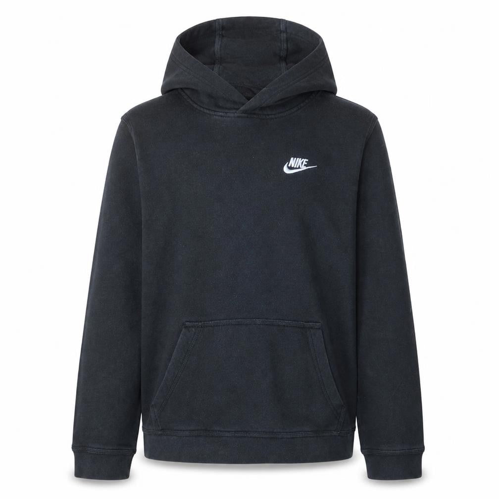 Nike Boys Black Pullover Hoodie XL 158-170cm Classic Logo Sweatshirt