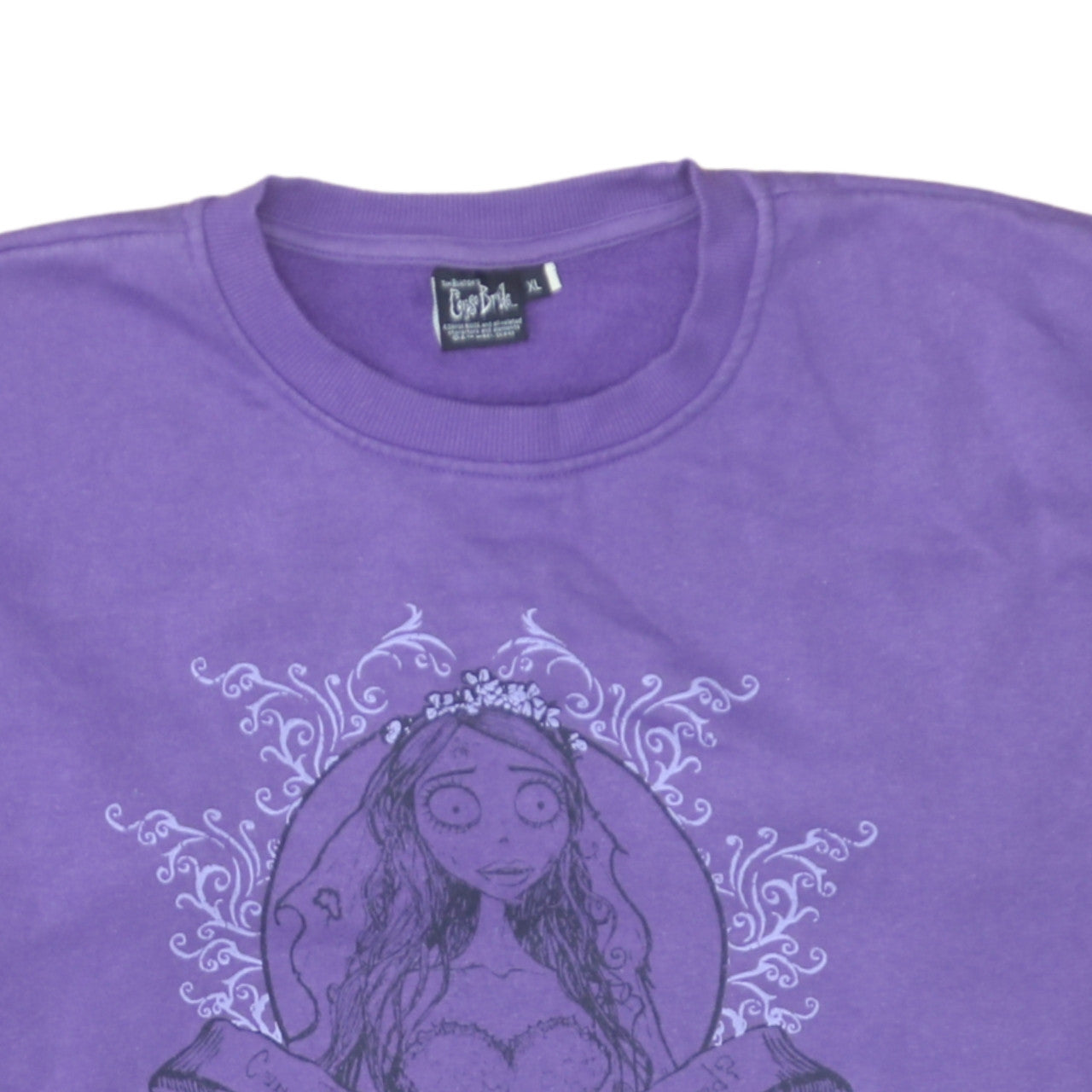 Womens UK Size XL Corpse Bride Purple Pullover Sweatshirt