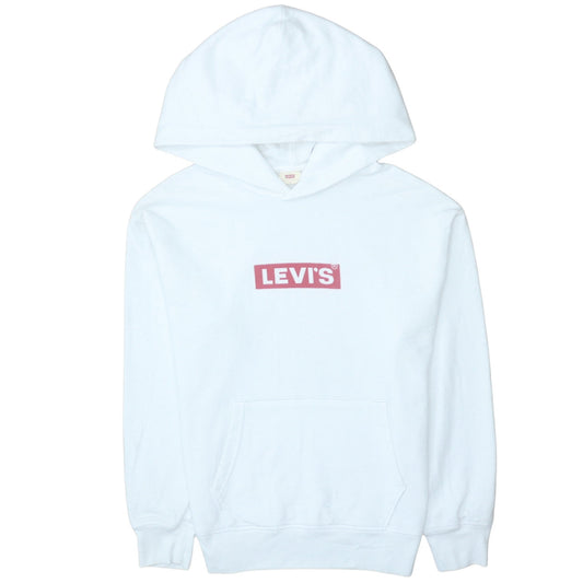 Womens UK Size XS Levi's White Pullover Hoodie