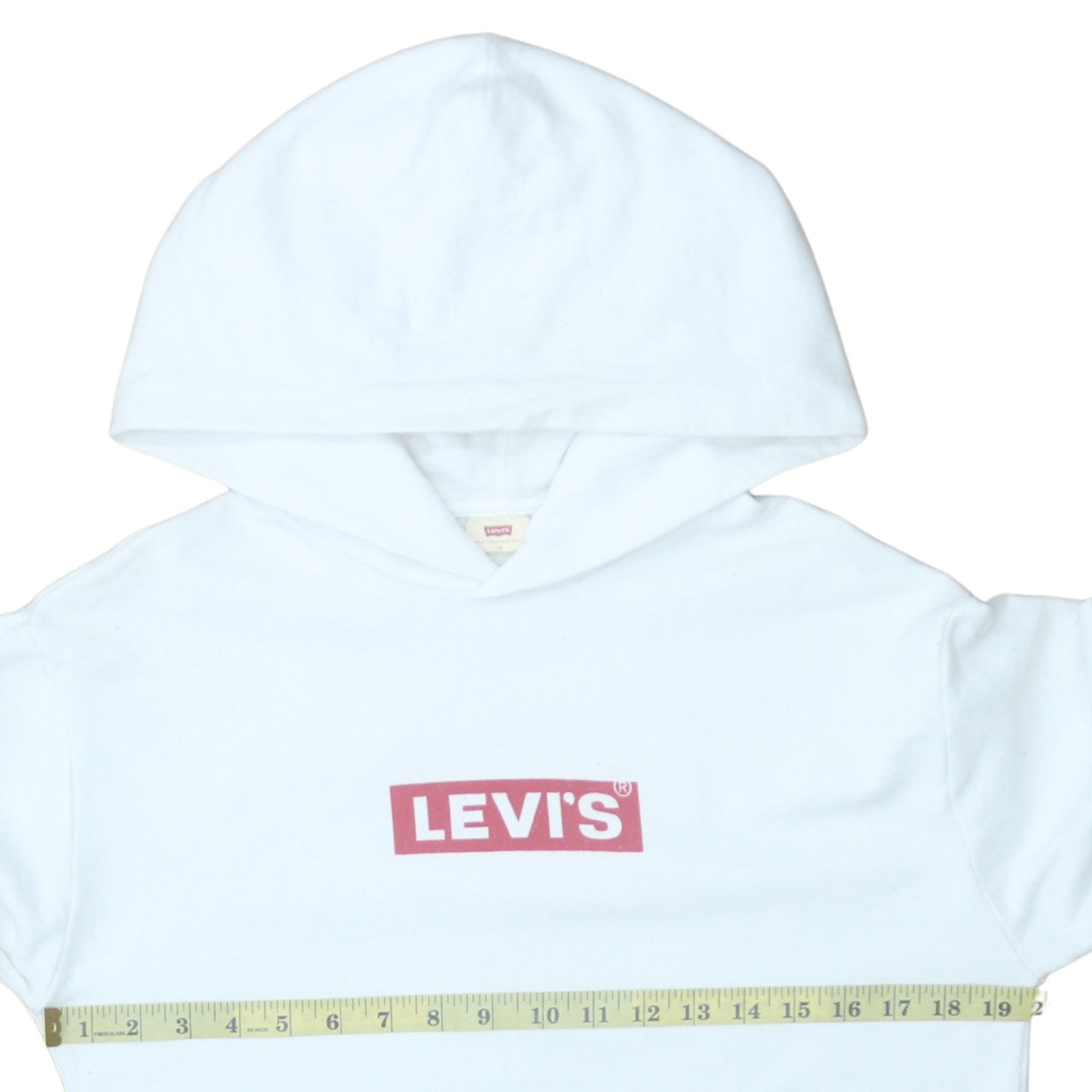 Womens UK Size XS Levi's White Pullover Hoodie