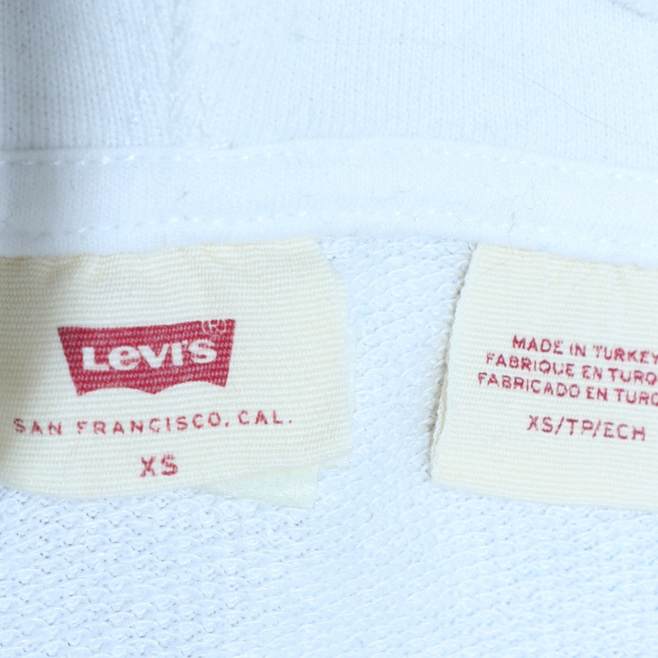 Womens UK Size XS Levi's White Pullover Hoodie