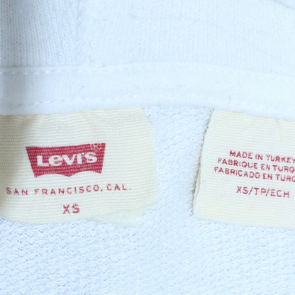 Womens UK Size XS Levi's White Pullover Hoodie