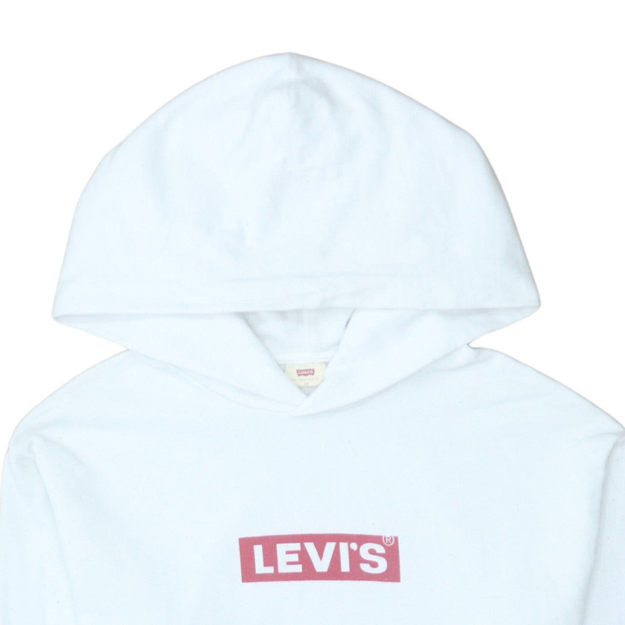 Womens UK Size XS Levi's White Pullover Hoodie