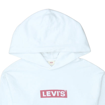Womens UK Size XS Levi's White Pullover Hoodie