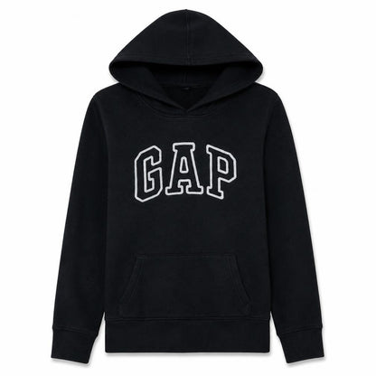 Gap Womens Black Pullover Hoodie Size M Cotton Blend Casual