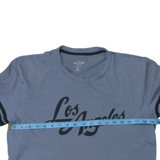 Hollister Men’s Blue Los Angeles Graphic Jersey Relaxed Fit T-Shirt Size S