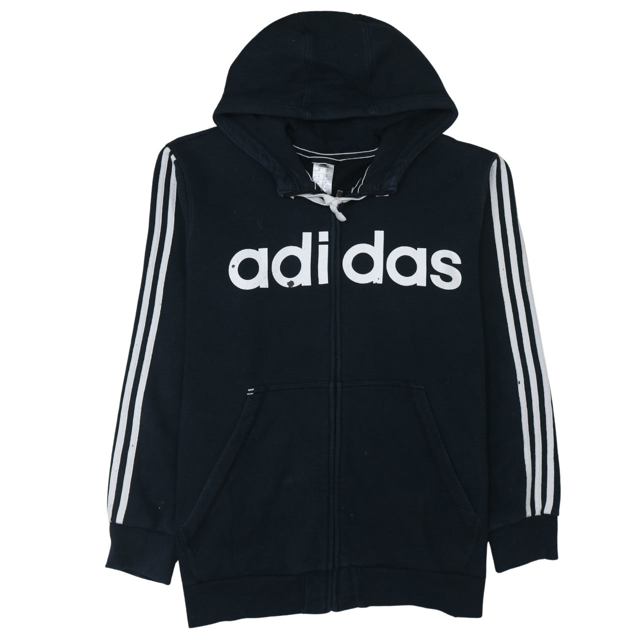 Mens UK Size XL adidas Black Full Zip Hoodie