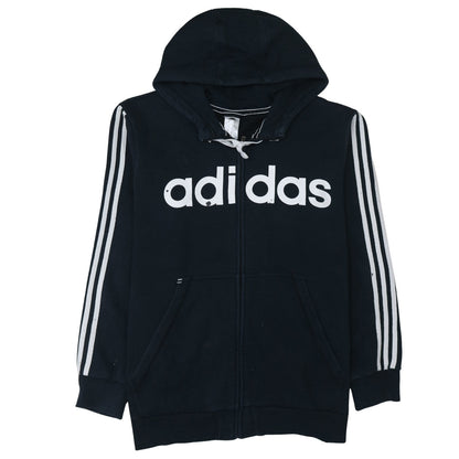 Mens UK Size XL adidas Black Full Zip Hoodie