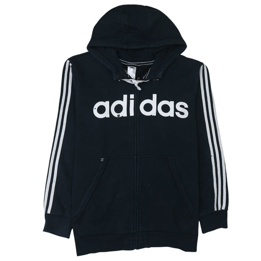 Mens UK Size XL adidas Black Full Zip Hoodie