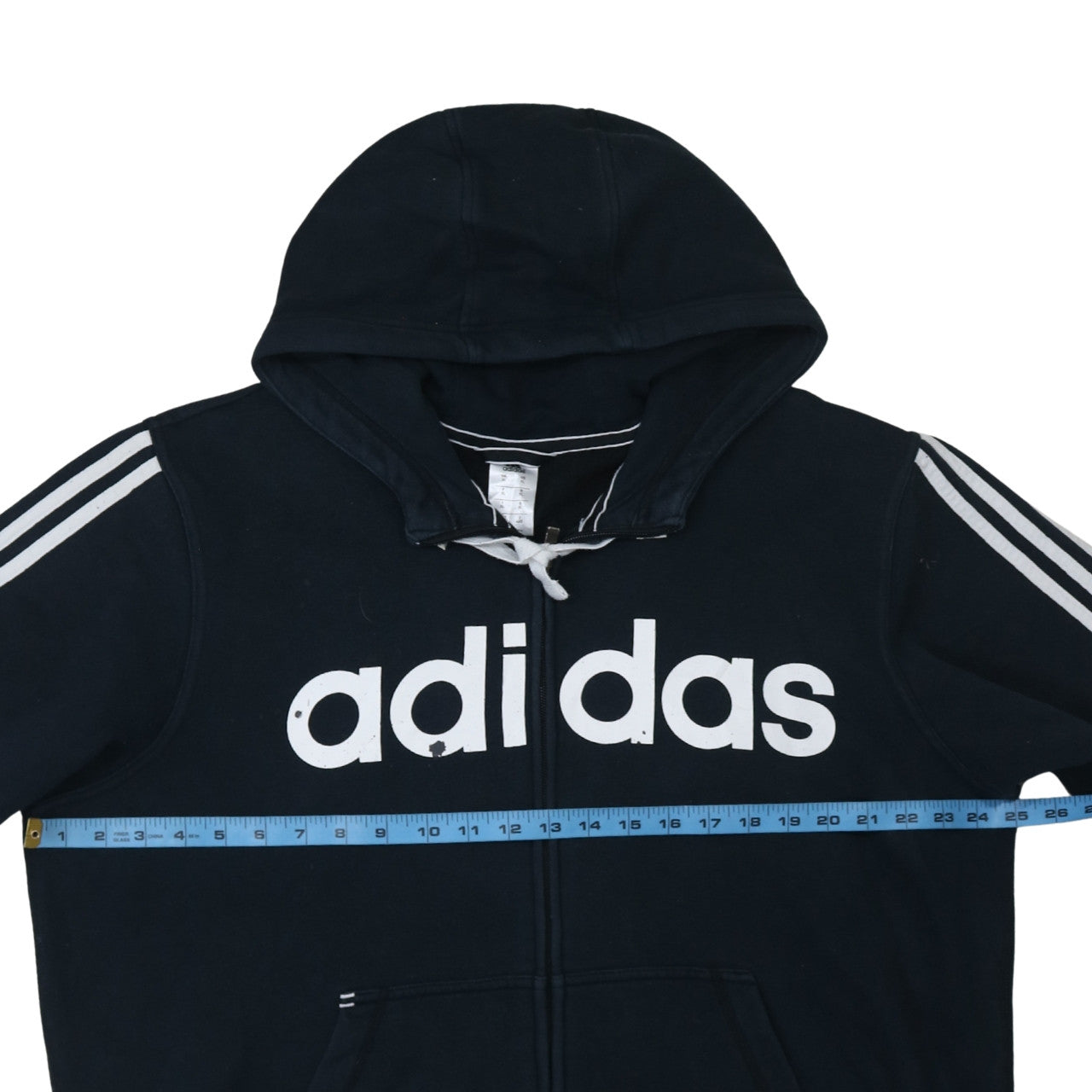 Mens UK Size XL adidas Black Full Zip Hoodie
