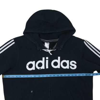 Mens UK Size XL adidas Black Full Zip Hoodie