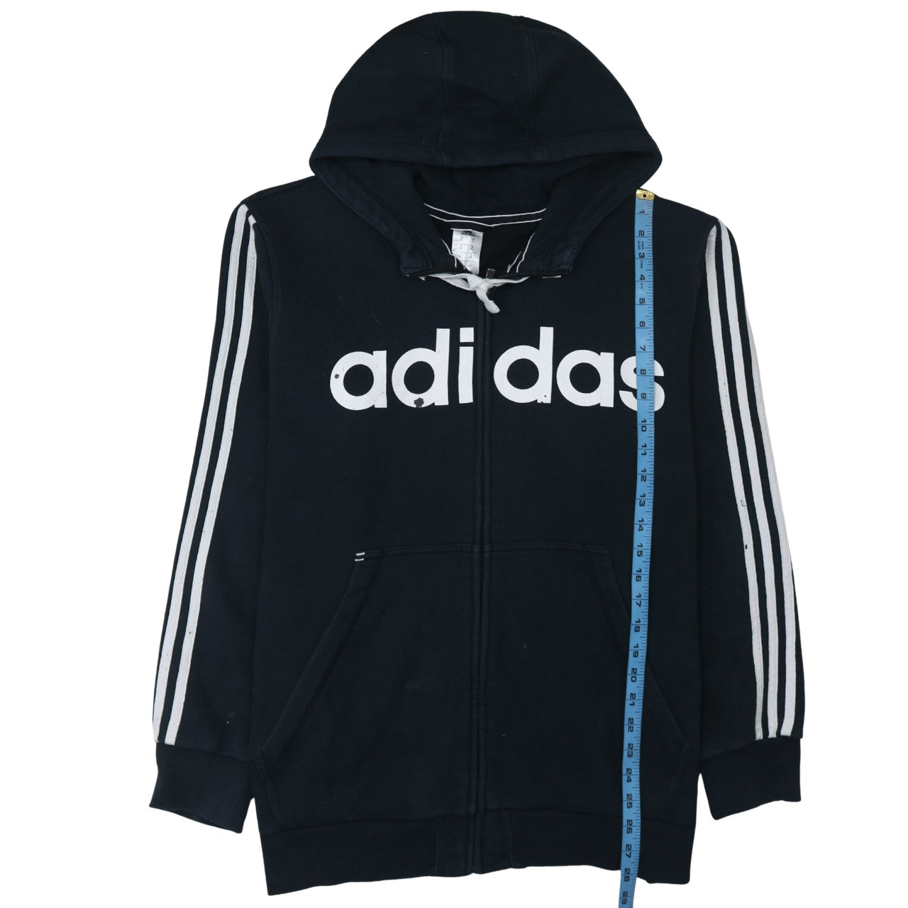 Mens UK Size XL adidas Black Full Zip Hoodie