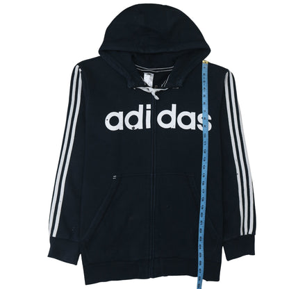 Mens UK Size XL adidas Black Full Zip Hoodie