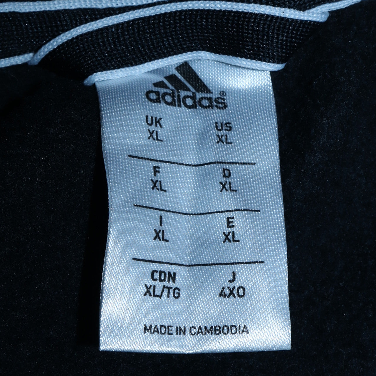 Mens UK Size XL adidas Black Full Zip Hoodie