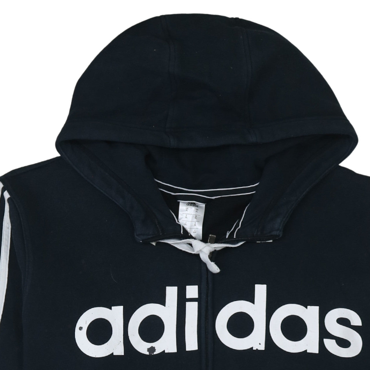 Mens UK Size XL adidas Black Full Zip Hoodie