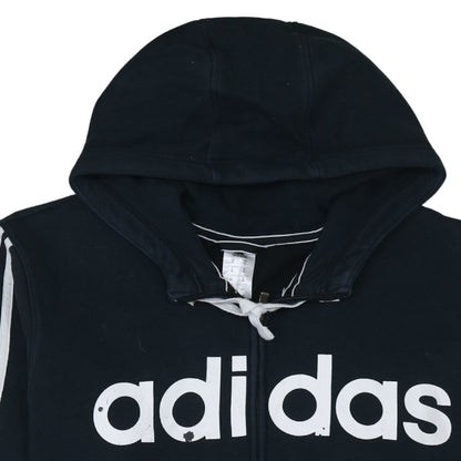 Mens UK Size XL adidas Black Full Zip Hoodie