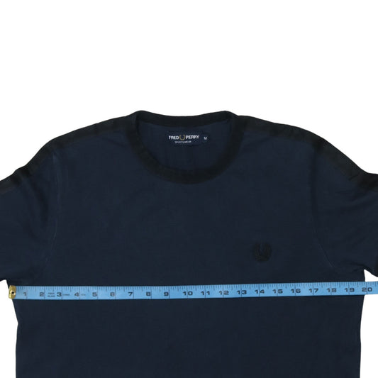 Fred Perry Men's Blue Cotton Crew Neck Sportswear T-Shirt M