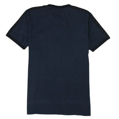 Fred Perry Men's Blue Cotton Crew Neck Sportswear T-Shirt M