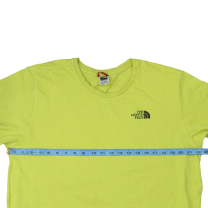 The North Face Women's Yellow Cotton Short Sleeve T-Shirt XL