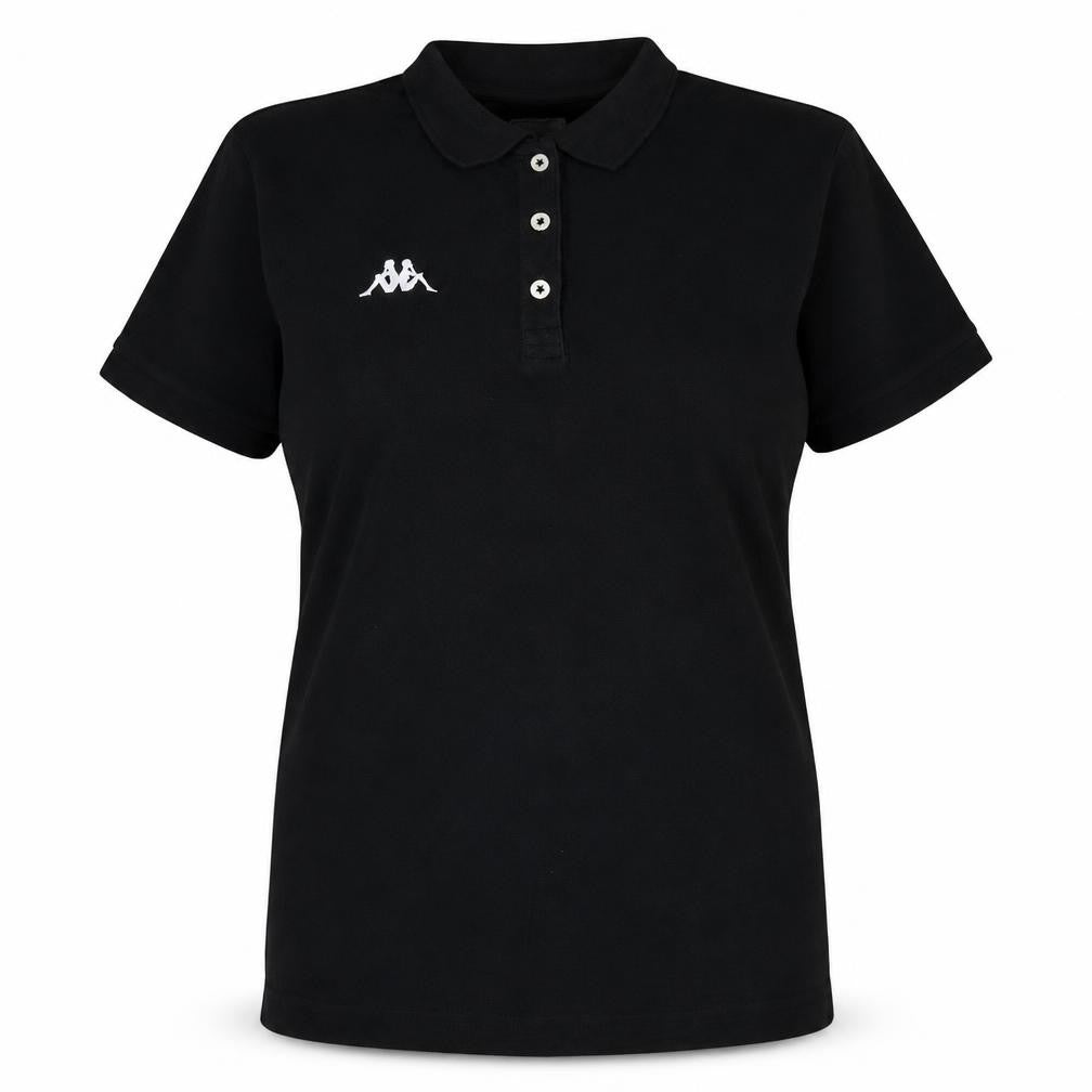 Kappa Women's Black 3XL Polo Shirt Classic Cotton Short Sleeve