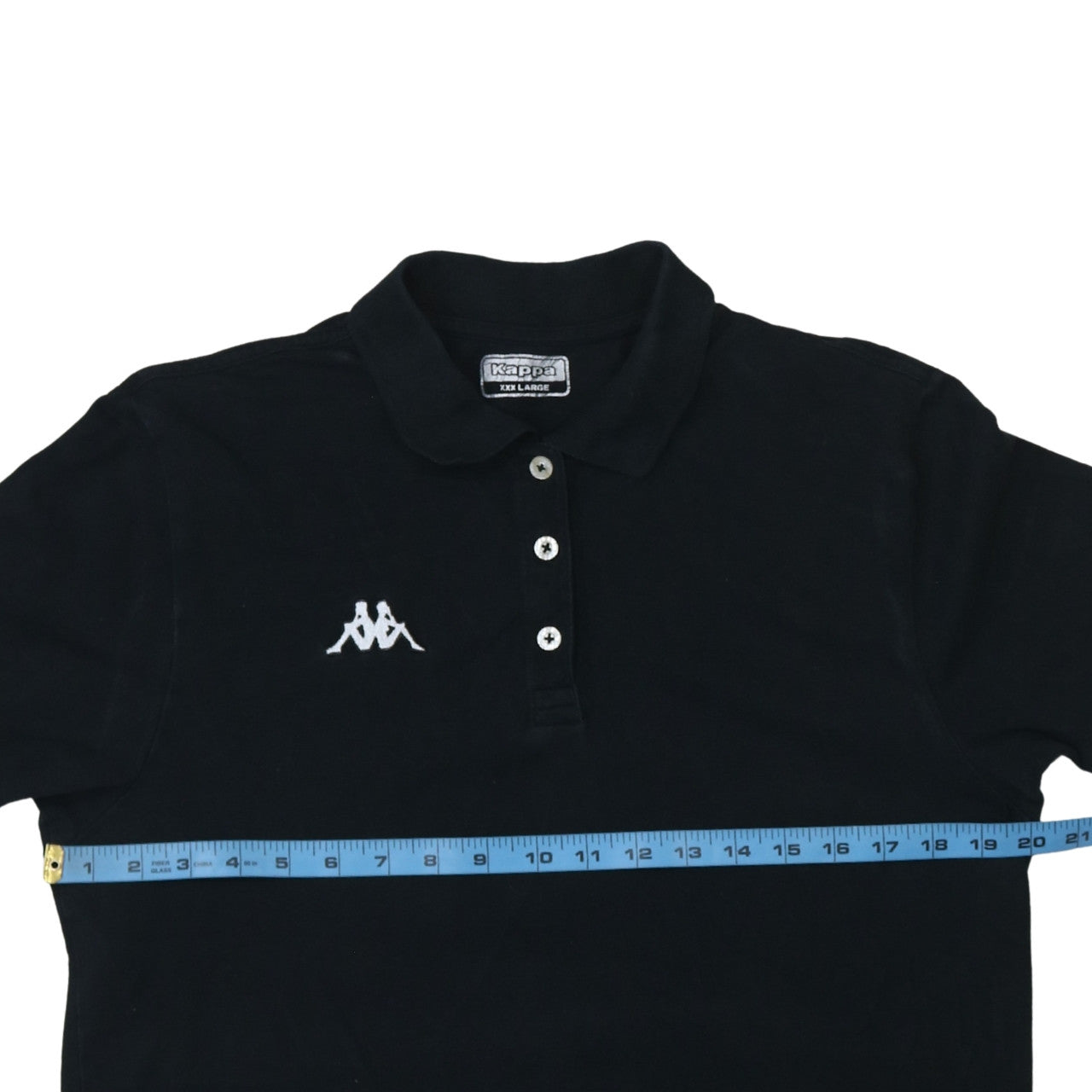 Kappa Women's Black 3XL Polo Shirt Classic Cotton Short Sleeve