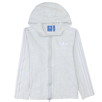 Womens UK Size M Adidas Grey Full Zip Hoodie