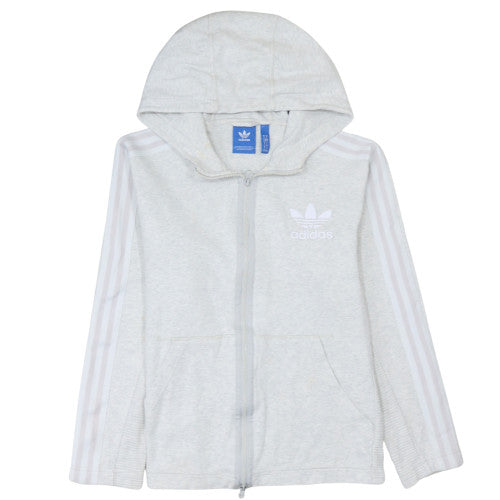 Womens UK Size M Adidas Grey Full Zip Hoodie