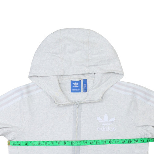 Womens UK Size M Adidas Grey Full Zip Hoodie