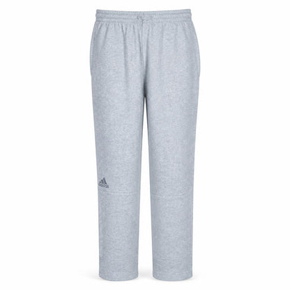 Adidas Men’s Grey L Fleece Sweatpants with Ankle Zip Pockets