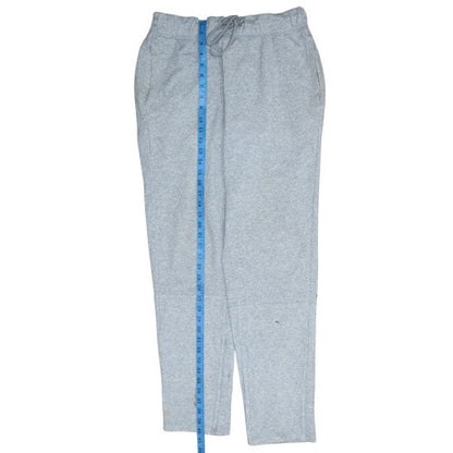 Adidas Men’s Grey L Fleece Sweatpants with Ankle Zip Pockets