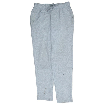 Adidas Men’s Grey L Fleece Sweatpants with Ankle Zip Pockets