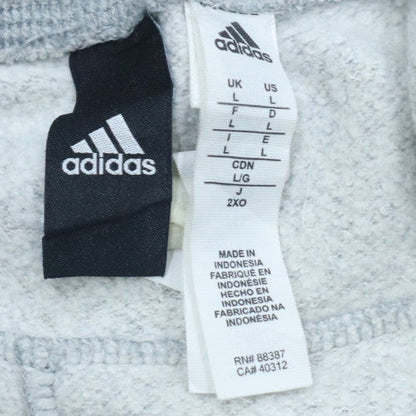 Adidas Men’s Grey L Fleece Sweatpants with Ankle Zip Pockets
