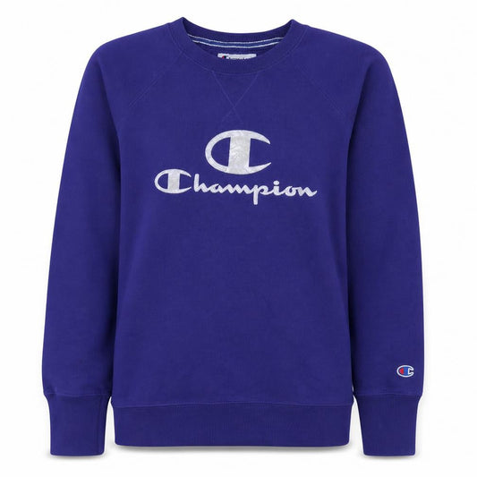 Womens UK Size M Champion Blue Pullover Sweatshirt